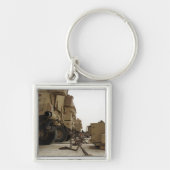 Militaire voertuigen zijn vergrendeld op een vrach sleutelhanger (Voorkant)