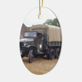 militaire vrachtwagen keramisch ornament (Links)