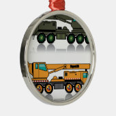 Militaire vrachtwagen metalen ornament (Rechts)