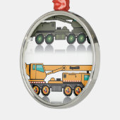 Militaire vrachtwagen metalen ornament (Links)