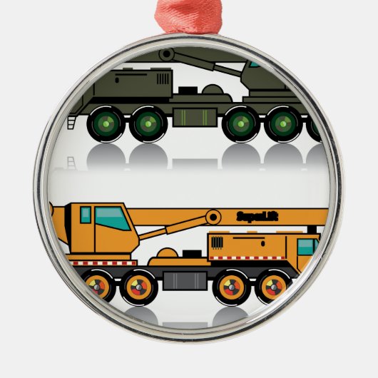 Militaire vrachtwagen metalen ornament (Voorkant)