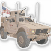 Militaire vrachtwagen voor het leger van M-ATV MRA Sticker (Voorkant)