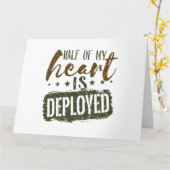 Militaire vrouw De helft van mijn hart is geïmplem Kaart (Gele Bloem)
