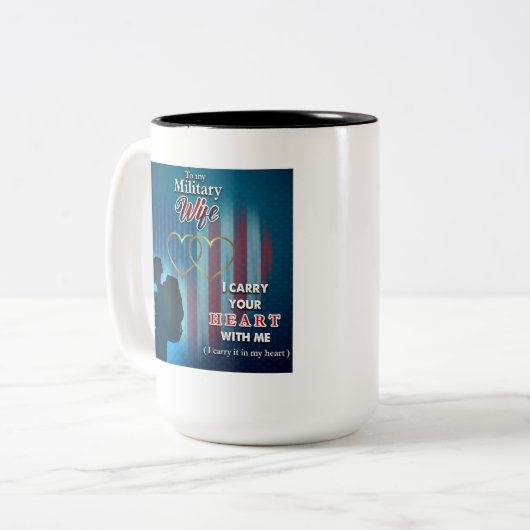 Militaire vrouw koffie Mok (Voorkant links)