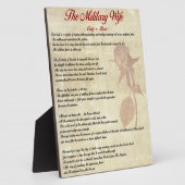 Militaire vrouw Plaque met Easel Fotoplaat (Zijkant)