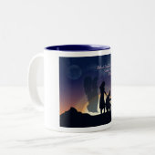 Militaire vrouw tweekleurige koffiemok (Voorkant links)