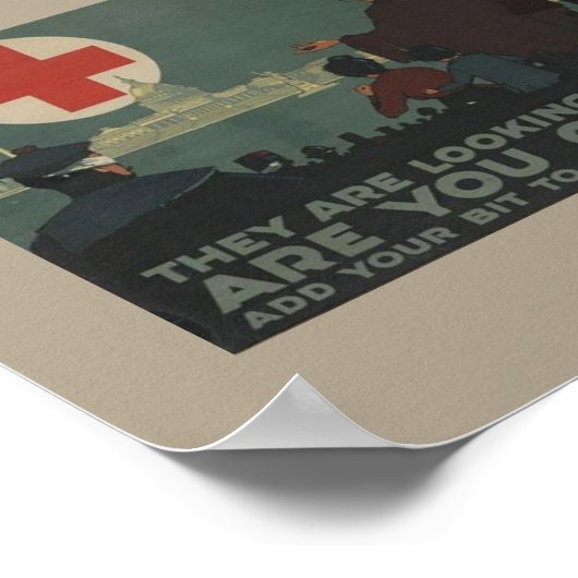 Militaire vrouwen Wereldoorlog 1 Rode Kruisoorlog Poster (Hoek)