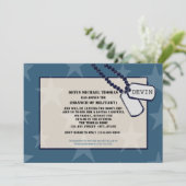 Militaire weg partij Blauwe Sterren Kaart (Staand voorkant)