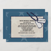 Militaire weg partij Blauwe Sterren Kaart (Voorkant / Achterkant)