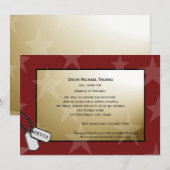 Militaire weg partij goud en rood kaart (Voorkant / Achterkant)