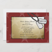 Militaire weg partij goud en rood kaart (Voorkant)