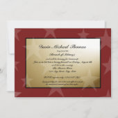 Militaire weg partij goud en rood kaart (Voorkant)