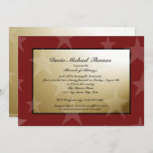 Militaire weg partij goud en rood kaart (Voorkant / Achterkant)