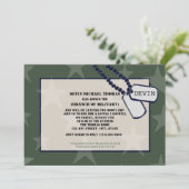 Militaire weggaan Party Groene Sterren Kaart (Staand voorkant)