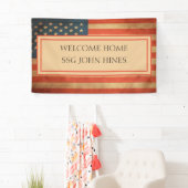 Militaire Welkom Thuis Naam Rang Banner (Insitu)