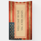 Militaire Welkom Thuis Naam Rang Banner (Verticaal)