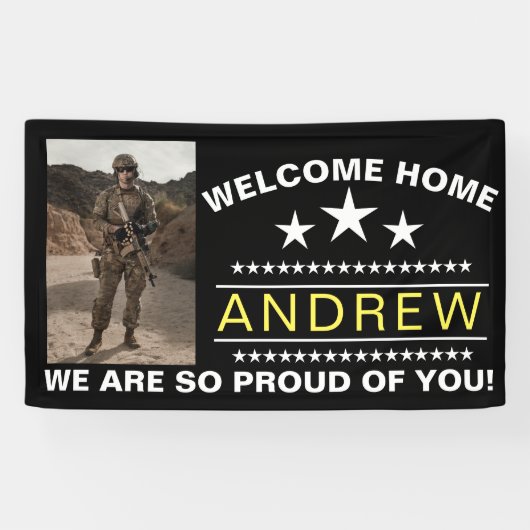 Militaire Welkom Thuisbanner | Nationale Garde van Spandoek (Horizontaal)