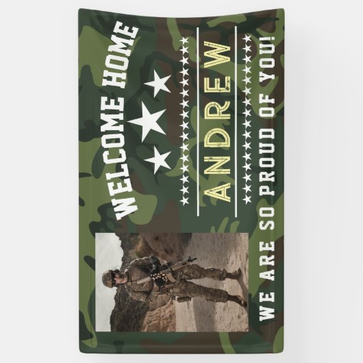 Militaire Welkomstbanner - Nationale Garde van het Spandoek (Verticaal)