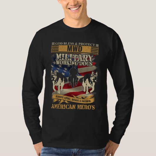 Militaire werkhond - American Hero's Patriotic T-shirt (Voorkant)