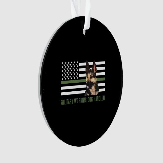 Militaire werkhond ornament (voorkant)