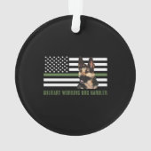 Militaire werkhond ornament (achterkant)