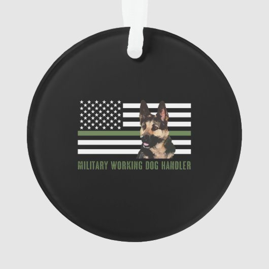 Militaire werkhond ornament (achterkant)