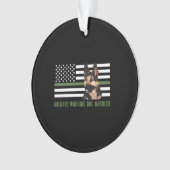 Militaire werkhond ornament (voorkant)