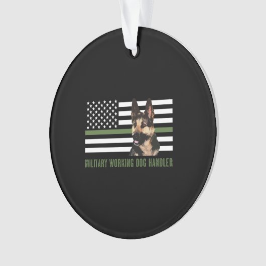 Militaire werkhond ornament (voorkant)