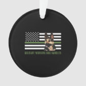 Militaire werkhond ornament (voorkant)