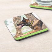 MILITAIRE WERKHOND VS BIER ONDERZETTER (Linkerzijde)