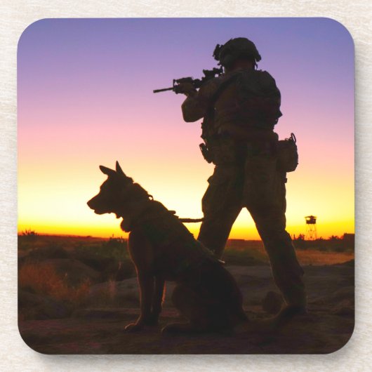 MILITAIRE WERKHOND VS BIER ONDERZETTER (Voorkant)