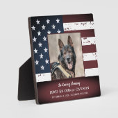 Militaire Werkhondenmonument Ter Herinnering Aan Fotoplaat (Voorkant)