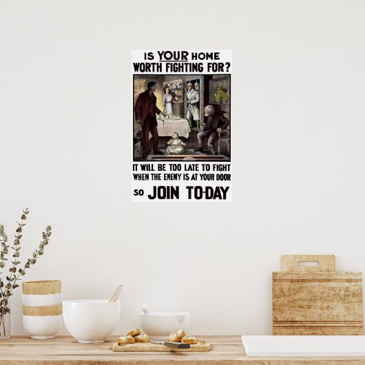 Militaire werving WWI in Ierland Poster (Keuken)