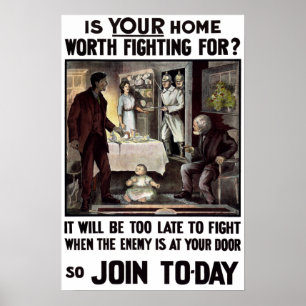 Militaire werving WWI in Ierland Poster