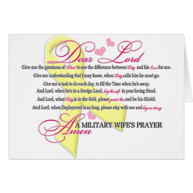 Militaire Wifes Prayer (Voorkant Horizontaal)