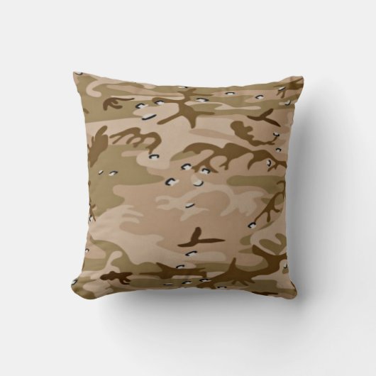 Militaire woestijn zand camouflage kussen (Voorkant)
