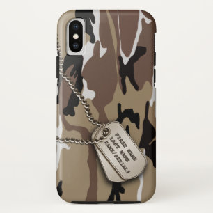 Militaire woestijncamo met hond Label Case-Mate iPhone Case