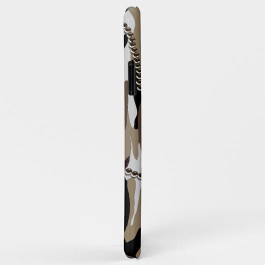 Militaire woestijncamo met hond Label Case-Mate iPhone Case (Achterkant/rechts)