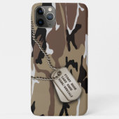 Militaire woestijncamo met hond Label Case-Mate iPhone Case (Achterkant)