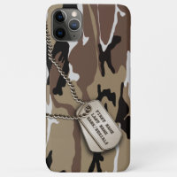 Militaire woestijncamo met hond Label