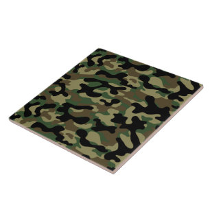 Militaire Woodland Camouflage Tegeltje