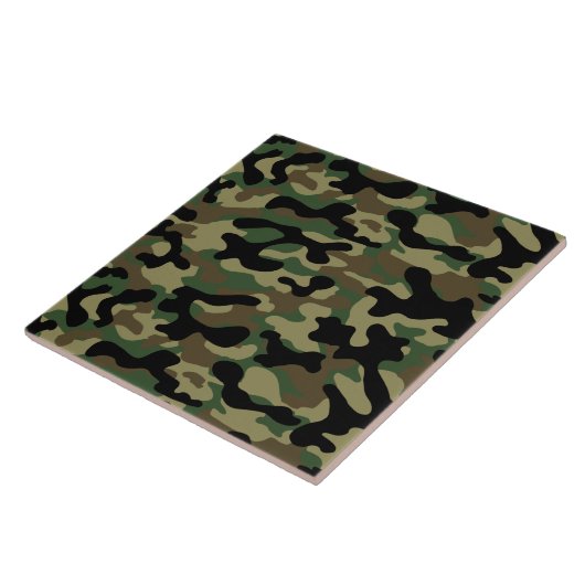 Militaire Woodland Camouflage Tegeltje (Zijkant)