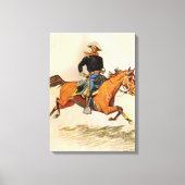  militairen, Cavalerie Officier Remington Canvas Afdruk (Voorkant)