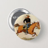  militairen, Cavalerie Officier Remington Ronde Button 5,7 Cm (Voorkant /achterkant)