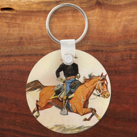  militairen, Cavalerie Officier Remington Sleutelhanger (Voorkant)