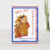  militairen feliciteren Kaart (Voorkant)