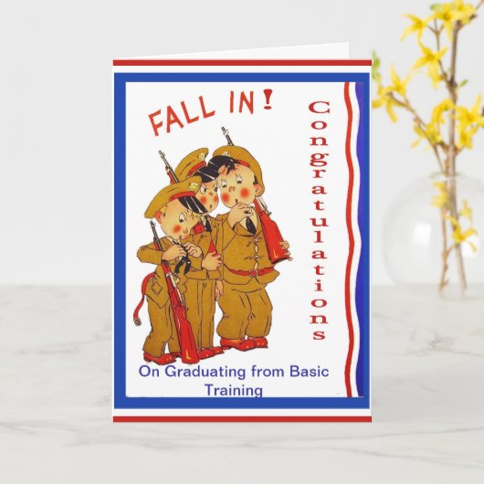  militairen feliciteren Kaart (Gele Bloem)