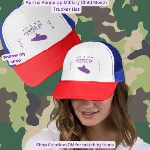 Militairen - Ik Paarse voor Militair Kinder Trucker Pet