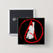 Militant Atheïst Vierkante Button 5,1 Cm (Voorkant /achterkant)