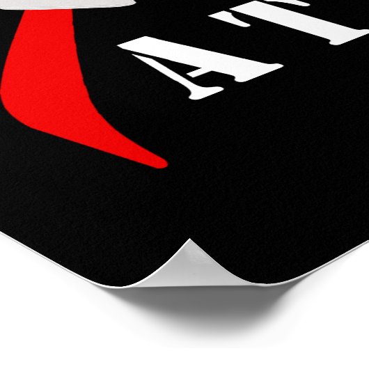 Militant Atheïst zwart poster (Hoek)